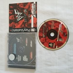 WF Attitude Get It Black Label PS1 Sony Playstation Complete Tested